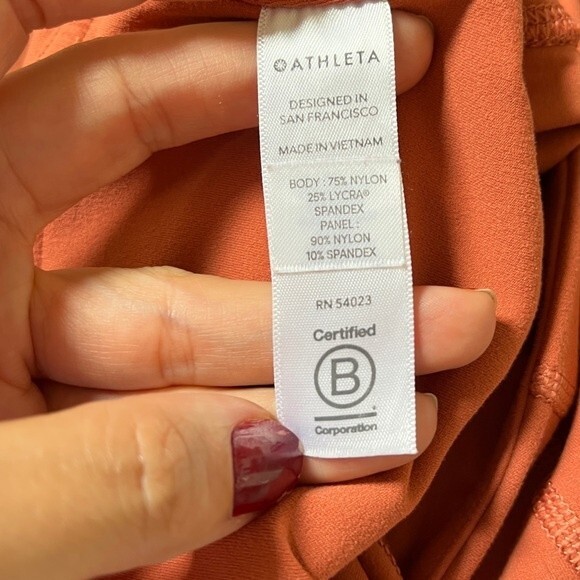 ATHLETA Rise Up Rib 7/8 Tight in Rust Small Tall - Picture 7 of 12